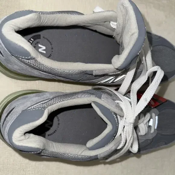 New Balance 992 MiUSA Grey Silver Metallic Men's U992GY - Size 12 4E Wide BNWT